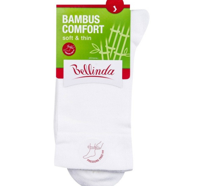Dámské bambusové ponožky BAMBUS LADIES COMFORT SOCKS - BELLINDA - bílá