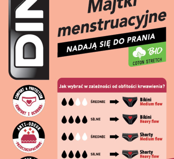 Menstruační boxerky s krajkou DIM MENSTRUAL LACE BOXER - DIM - černá