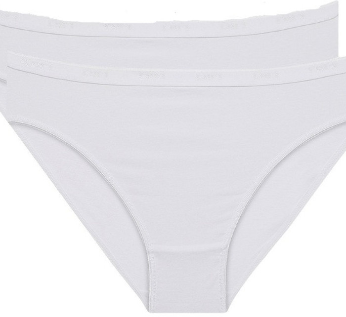 Dámské bavlněné kalhotky 2 ks DIM COTTON BIO MINISLIP 2x - DIM - bílá