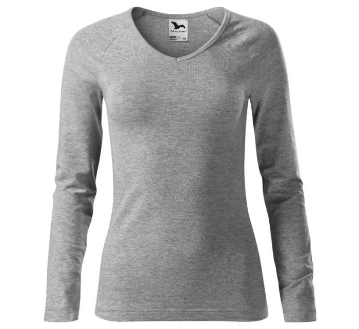 Malfini Elegance W MLI-12712 tmavě šedé melanžové tričko