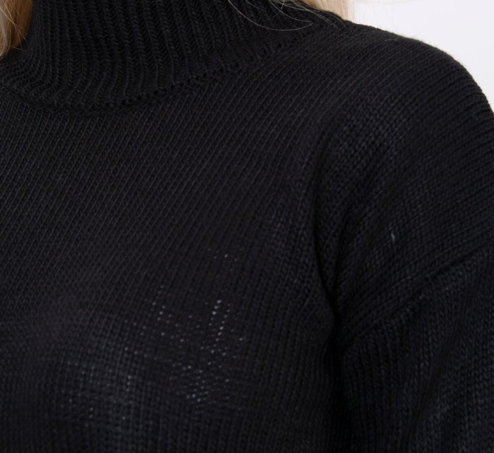 Poloviční svetr s rolákem černý