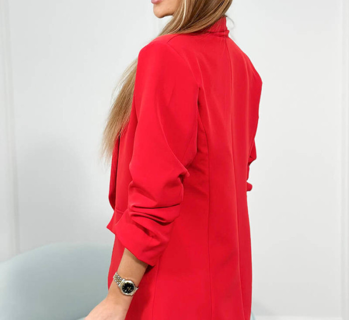 Sako s klopami elegantní červené