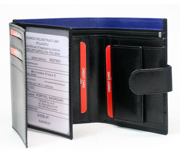 Peněženka CE PR D1072L VT.95 černá a modrá