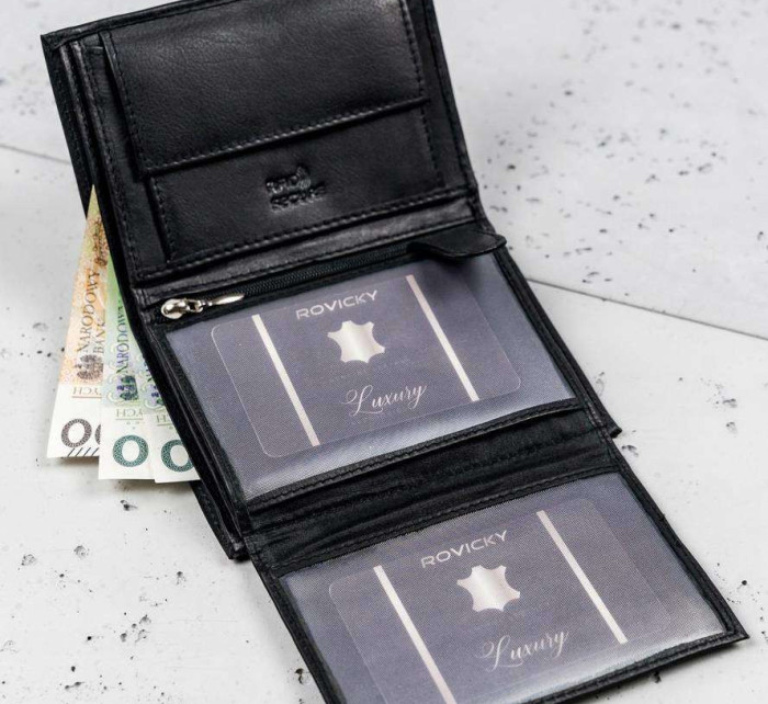 Pánské peněženky [DH] 0001 D BLACK