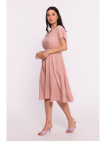 B278 Rozšířené šaty - růžové