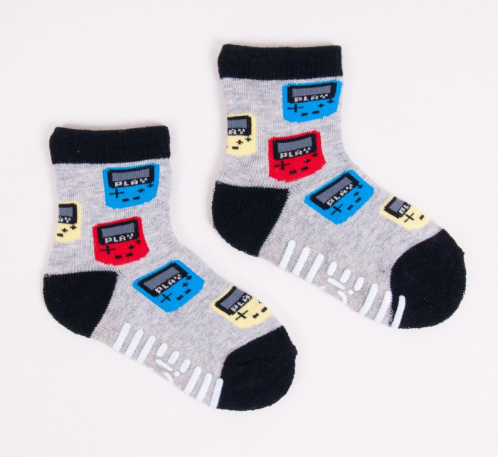 Yoclub Dětské poloterry bavlněné ponožky SKA-0020C-AA0A Vícebarevné