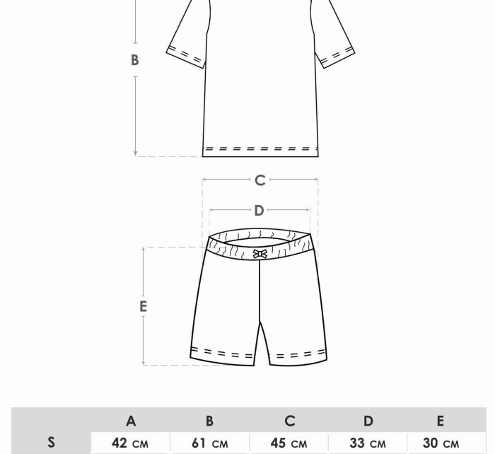 Yoclub Dámské krátké bavlněné pyžamo PIA-0024K-A110 Vícebarevné