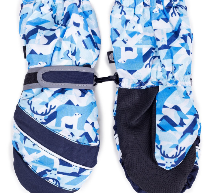 Dětské zimní lyžařské rukavice Yoclub REN-0230C-A110 Blue