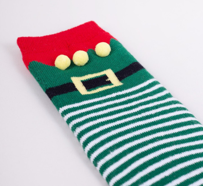 Yoclub Dětské vánoční froté ponožky 3Pack SKF-X001U-AA0D-0001 Vícebarevné