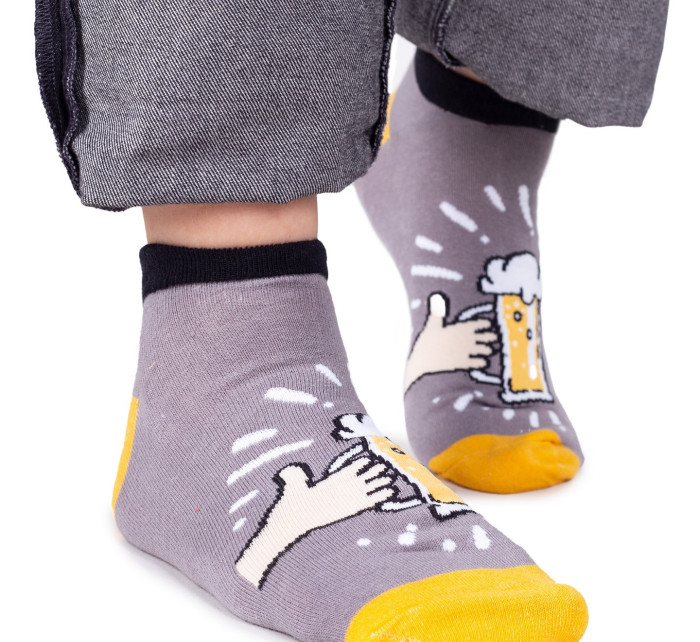 Yoclub Bavlněné ponožky Vzory Barvy SKS-0086F-B900 Grey