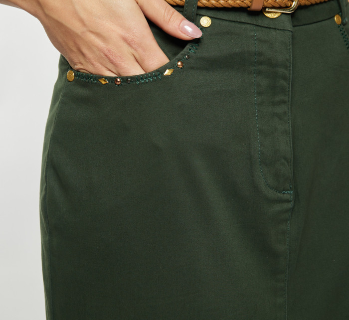 Monnari Sukně Látková sukně s páskem Zelená