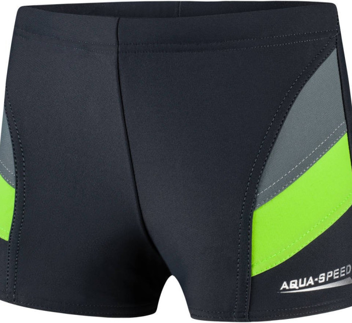AQUA SPEED Plavecké šortky Andy Grey/Green Pattern 38
