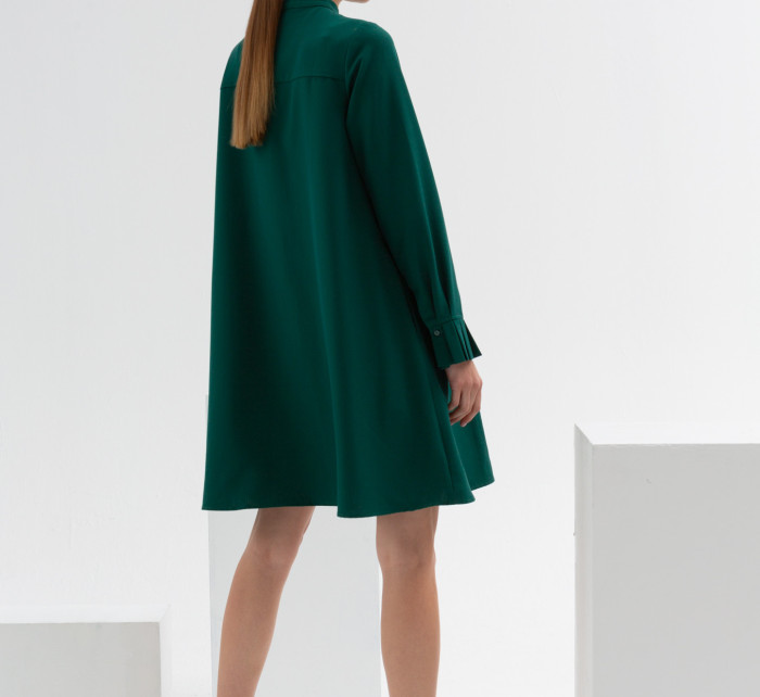 Monnari Šaty Košilové šaty se stojatým límcem Zelené