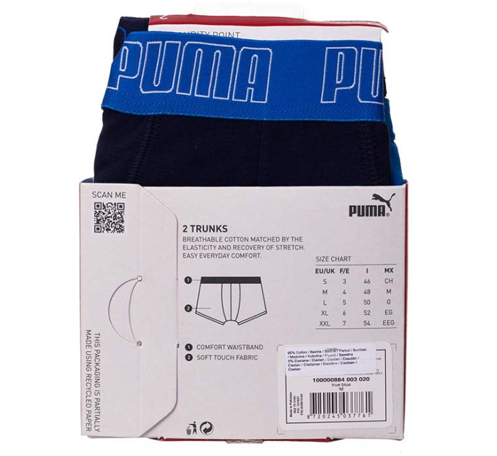 Puma 2Pack Slipy 935015 Námořnická modrá/modrá