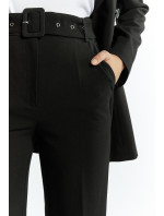 Monnari Elegantní kalhoty Dámské kalhoty s páskem černé