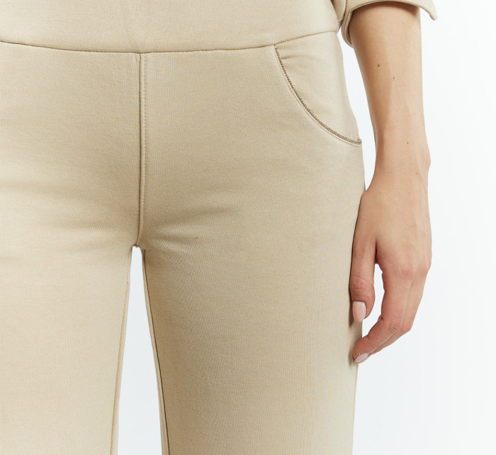 Monnari Kalhoty Dámské kalhoty se širokými nohavicemi Beige