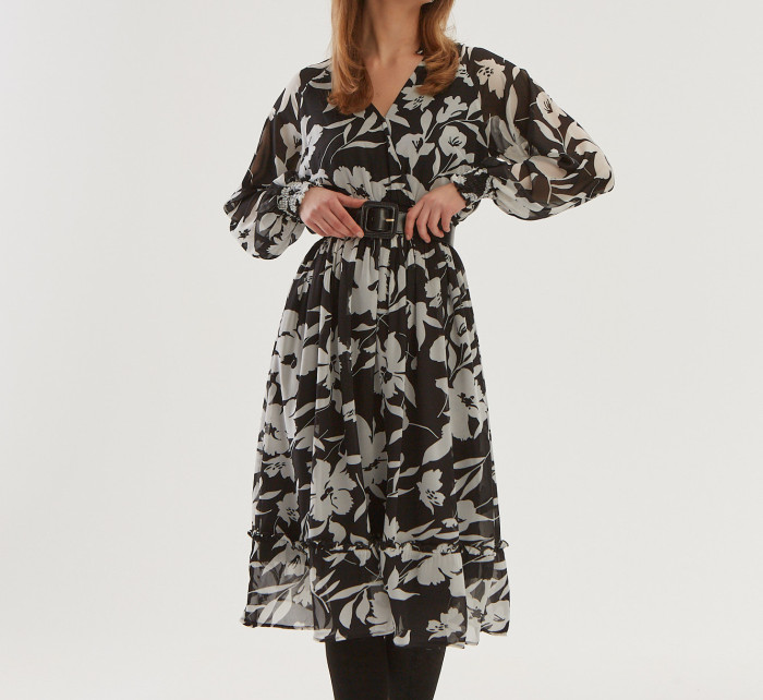 Monnari Šaty Šaty ze vzdušné květinové tkaniny Vícebarevné