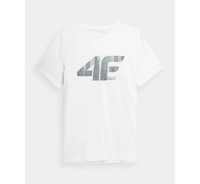 Pánské tričko 4FSS23TTSHM309-10S bílé - 4F