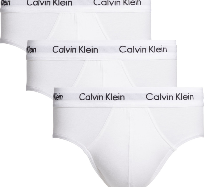 Pánské slipy 3 Pack Briefs Cotton Stretch 0000U2661G100 bílá - Calvin Klein