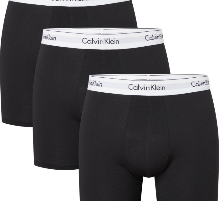 Pánské boxerky 3 Pack Boxer Briefs Modern Cotton 000NB2381A001 černá - Calvin Klein