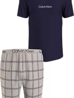 Spodní prádlo Pánské pyžamo S/S SHORT SET 000NM2183EO1M - Calvin Klein