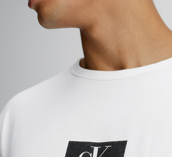 Pánské tričko Organic Cotton Lounge T-Shirt CK96 000NM2399E100 bílá - Calvin Klein
