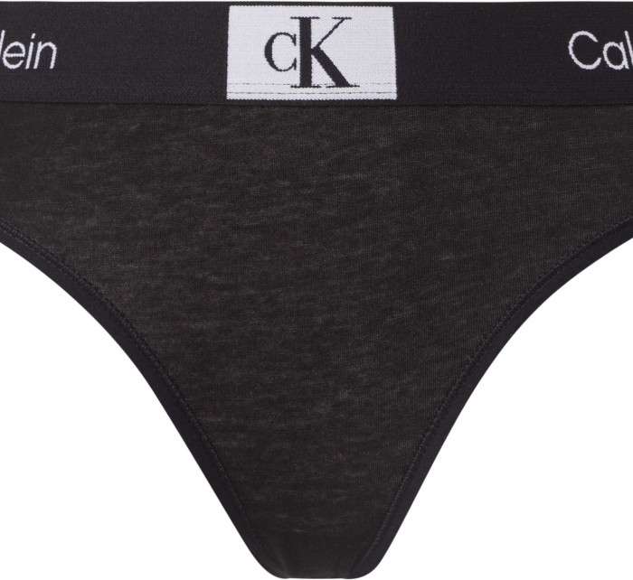 Dámská tanga Thong CK96 000QF7221EUB1 černá - Calvin Klein