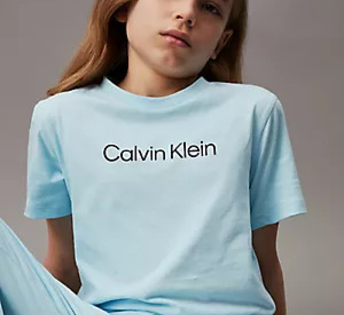 Spodní prádlo Chlapecké pyžamo KNIT PJ SET (SS+CUFFED PANT) B70B7004780YW - Calvin Klein
