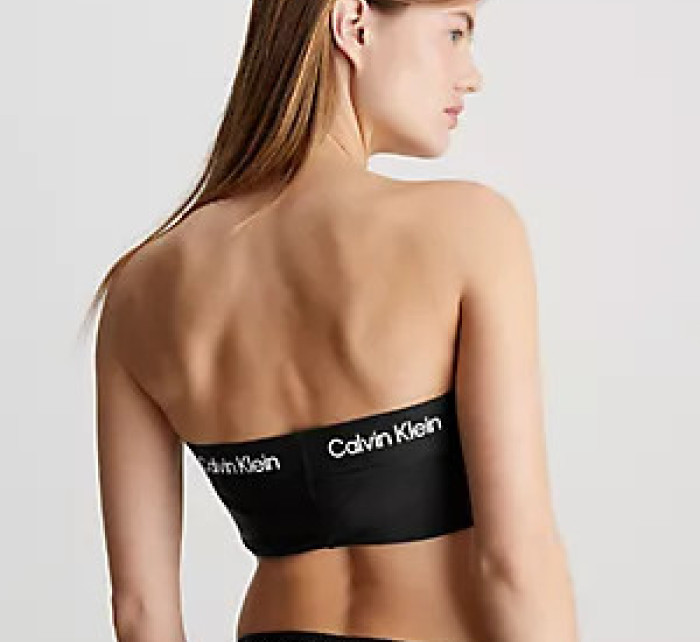 Plavky Dámské topy LONGLINE BANDEAU KW0KW02355BEH - Calvin Klein